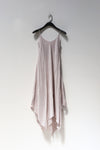 Marc Le Bihan suspender silk V-neck dress series 2192 rose pink brown